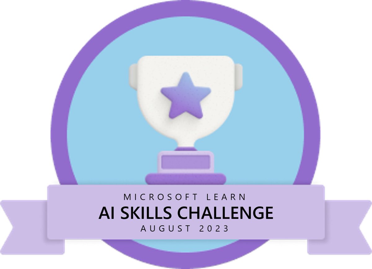 MBoulaayoun's tweet photo. I'm successfully completed the AI Builder Challenge.
#learnmicrosoftai
#Microsoft
#microsofetdu
#MIEExpert
#MicrosoftEdu https://t.co/U2ck9D581p