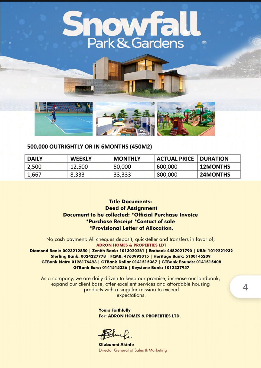 realtorsavier's tweet photo. Snowfall Park and Gardens, DU district, Jos. 500k payable with 6 months, Price will double in 5 days, Don't miss out on this. Dm now.
#adron
#realestate
#invest
Tinubu Fuel Gas Nigeria https://t.co/6Biwm5QoSJ