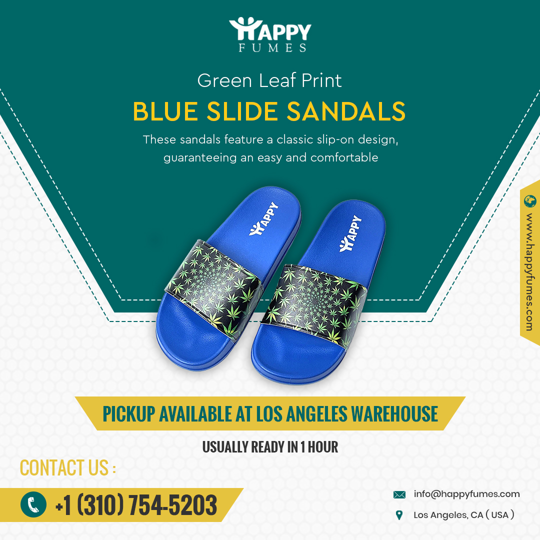 Green Leaf Print Blue Slide Sandals
Email : info@happyfumes.com

#slippersocks #casualshoes #slipons #footwear #loafers #sandals #slidesandals #womenslippers #quickshipping #shopping #lyfstyle #happyfumes #onlinestoreusa