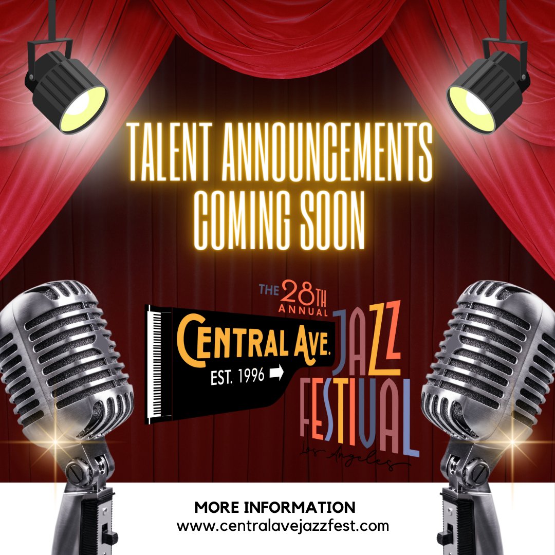 Turn your notifications on so you don't miss our announcements. #centralavejazzfest