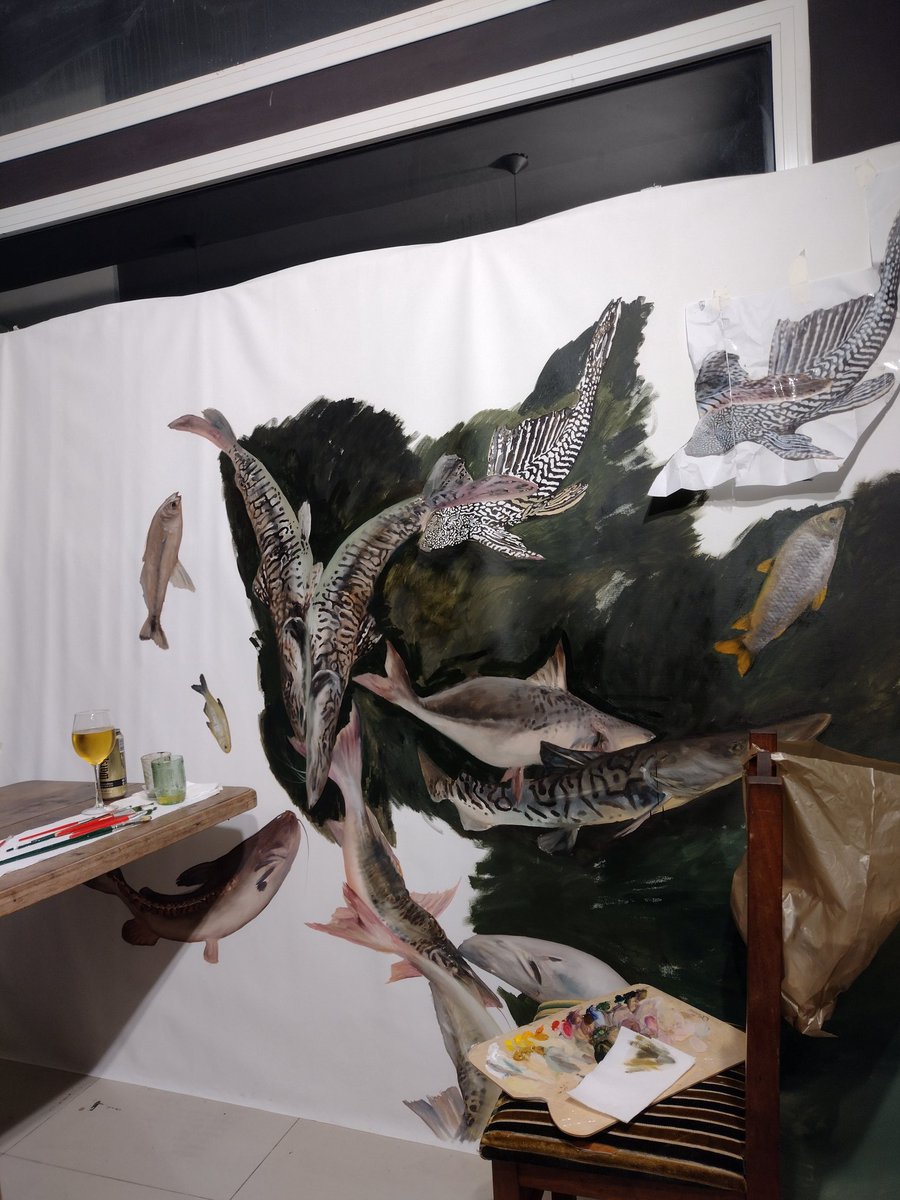 Abugauch3's tweet photo. Empezando el último que es el primero
#WorkingProgress #pecesdelparana #poliptico #art #artcollector #artgallery #contemporaryart https://t.co/NOUvkAvk6N