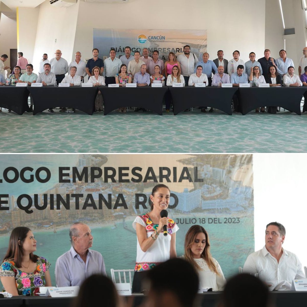 Cancún es el principal destino turístico de nuestro país, recibe más de 25 millones de visitantes al año, el Presidente <a href="/lopezobrador_/">Andrés Manuel</a> ha invertido en puentes, en el Tren Maya, en Tulum, en el Boulevard Colosio, en el Puente Vehicular Nichupté, en la pista del Aeropuerto