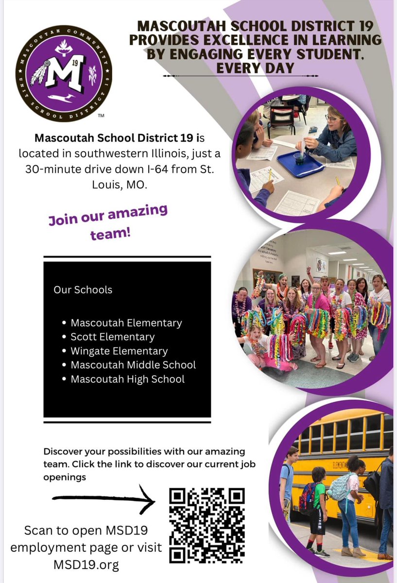 WysockiAmy's tweet image. There is STILL time to join our AMAZING team at Mascoutah High School in our WONDERFUL English Department!!  If you are an English teacher and want to be excited to come to work each and every day, reach out and fill out our application!!!! 💜💜💜💜