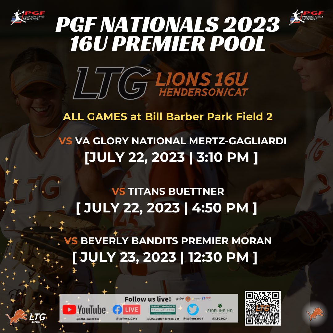 Last Tournament of the Season! Hope to see you at PGF Nationals in HB!🌊🌴<a href="/CoachAJ10/">Coach AJ Robinson</a> @UCR_CoachPalmer <a href="/SoftballCsueb/">CSUEB Softball</a> <a href="/Amy_Hayes22/">Amy Hayes</a> <a href="/coachjennyrohn/">Jenny Rohn</a> <a href="/CoachMJKnighten/">MJ Knighten</a> <a href="/coachbmaurer/">Brandon Maurer</a> <a href="/ltglions2024/">LTG Lions 18u Henderson/Cat</a>