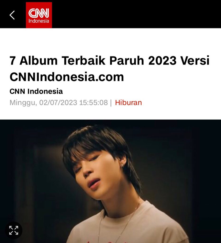 JiminGlobal's tweet photo. K-Media reported about Jimin’s solo album “FACE” being named among the “7 Best Albums of the First Half of 2023” by CNN Indonesia! ✨

They also mentioned several media outlets like Rolling Stone, Grammys, Consequence & Billboard who previously recognized Jimin’s works for his solo debut album. 

“His first solo project proves he is a visionary.” —Grammys 

“Jimin convincingly shows his pop strength as a singer and dancer of beautiful vocals, along with concerns about the existence of a man in his 20s facing the world's eyes.” —Rolling Stone 

Always proud of you, Jimin! 🥰🫶🏼