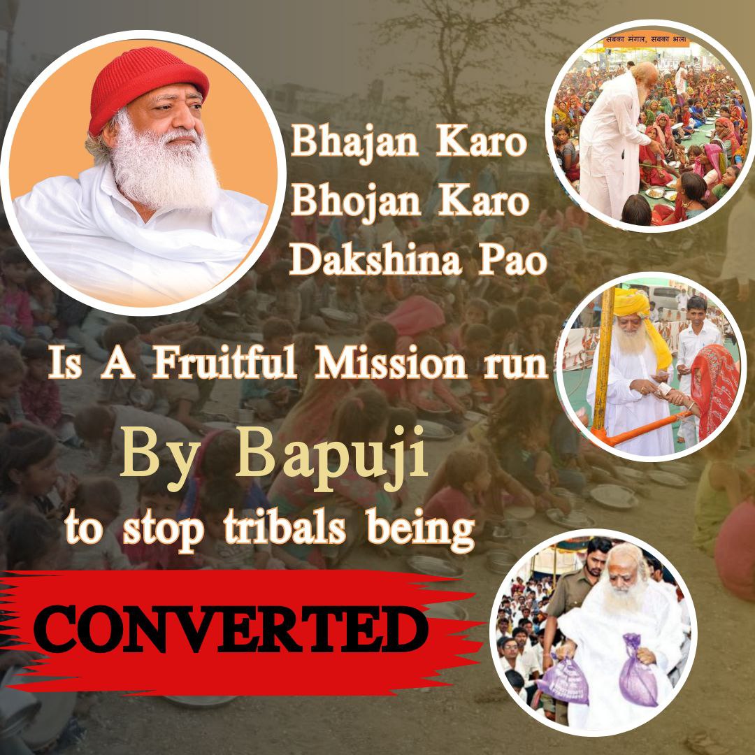 Sant Shri Asharamji Bapu is a true Sanatani Warrior who commenced A Fruitful Mission of fencing off conversions by initiatives like #भजन_करो_भोजन_करो दक्षिणा पाओ . Unfortunately His acts for cultural upliftment of the nation irked Heretics who then trapped Him in a Bogus case .