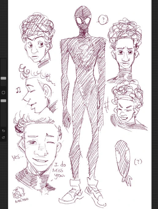 卧槽忽然搞懂迈尔斯怎么画了我不会真是天才吧(喂 #AcrossTheSpiderVerse #ghostflower