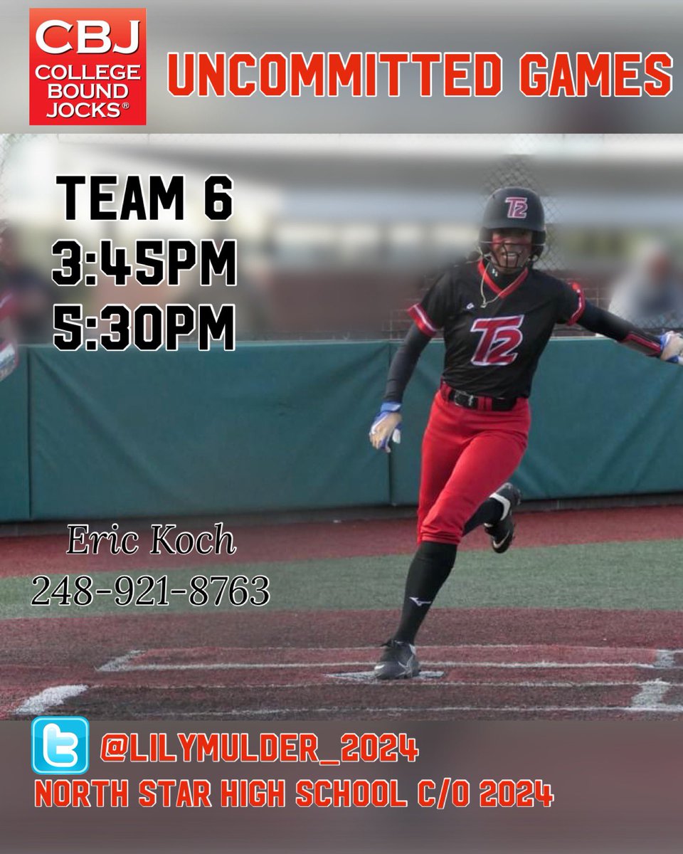 Excited for tomorrow <a href="/AshlandUSball/">Ashland University Softball</a> for the CBJ Uncommitted Games! 

<a href="/Turnin2K/">Turnin2 Koch</a> <a href="/CollegeBDJocks/">College Bound Jocks</a> <a href="/EaglesElite06/">Whitby Eagles Elite 2006</a>