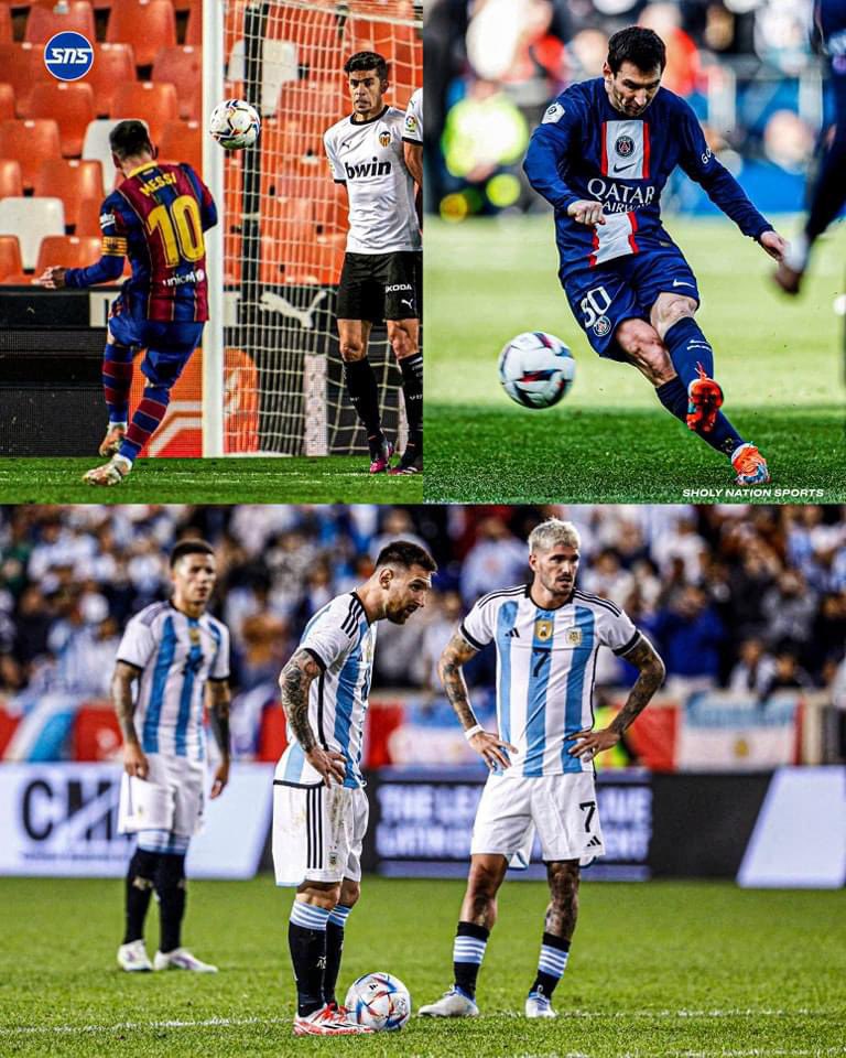 🇦🇷🤯 Lionel Messi es AHORA MISMO el jugador que marcó:

✅ El último gol de TIRO LIBRE del Barça (2 de mayo, 2021 vs. Valencia).

✅ El último gol de TIRO LIBRE del PSG (19 de febrero, 2023 vs. Lille)

✅ El último gol de TIRO LIBRE de Argentina (23 de marzo, 2023 vs. Panamá).