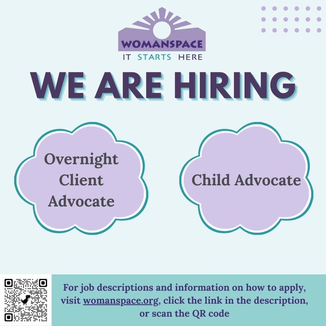 We're hiring! For job descriptions and more information, visit womanspace.org/about-womanspa…

 #mercercountynj #nonprofit #womanspace #trentonnj #NJjobs #nonprofitjobs