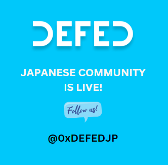 defednetwork's tweet photo. 🚀 Join DEFED, the ultimate DeFi Hub, &amp; optimize your Web3 assets for max rewards! 🎉

DEFED JP is now activated, don't miss out on this incredible to be our early members. Follow @0xDEFEDJP and follow the steps in this thread + RT this tweet for a chance to win 1,000 DEFEs! 🌐💰 https://t.co/dzAa3pXXrv