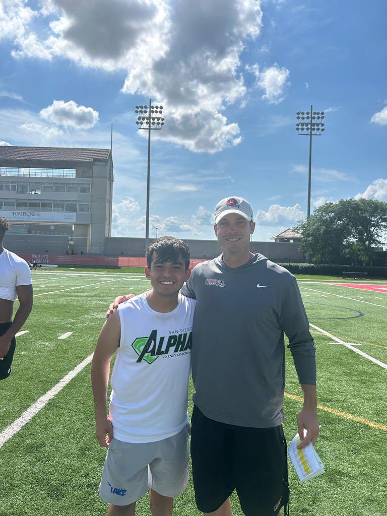 MarcoGKicker18's tweet photo. Amazing experience kicking at @BigRed_Football. Hit some good field goals, kickoffs, and punts.  I appreciate @CoachCNice for the hospitality with the camp and I hope to be back very soon. 54 YD punt(LOS), 67 YD kickoff and some FG’s @eastlaketitanFB @CarneyCoaching @KJMcDonough https://t.co/BnIT7R5ObC