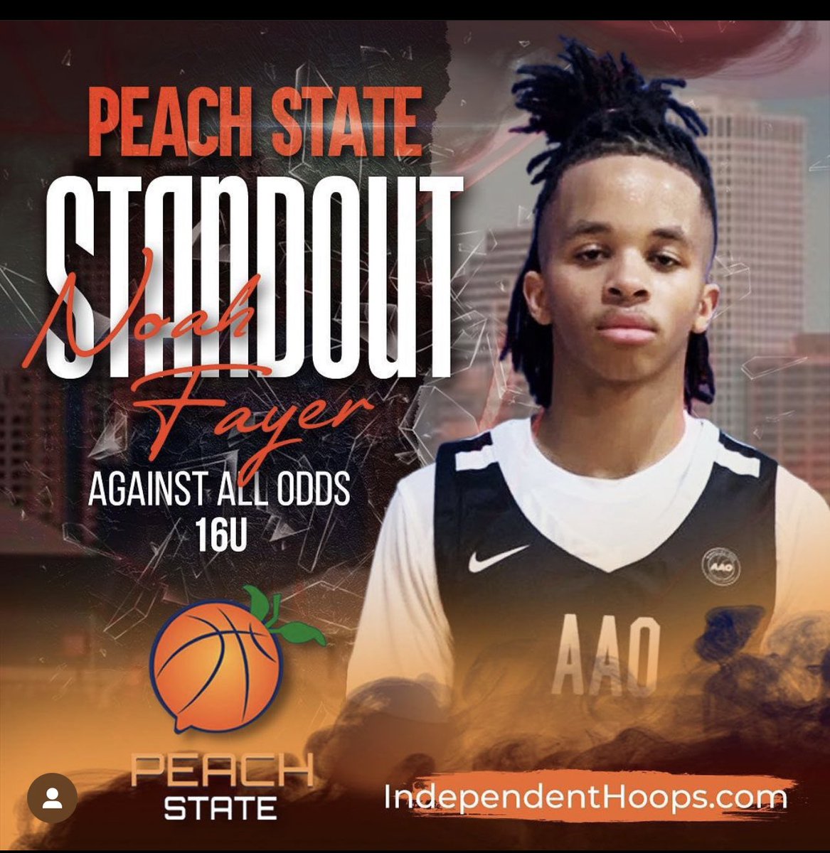 AAOgrassroots's tweet photo. Noah Frayer and Akeem Clark were Peach State standouts in Georgia. @IsoNoahhh #peachstate #nikebasketball #aau #aaubasketball #aao #againstallodds https://t.co/y7mOyDg7FP