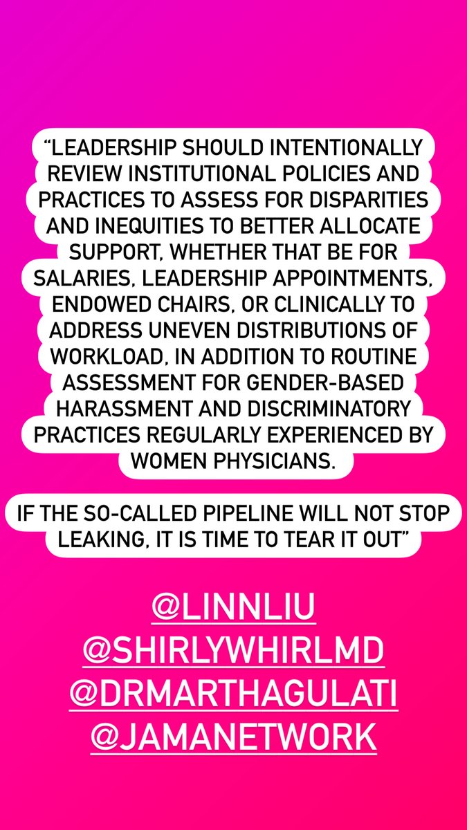 Dr. Martha Gulati ♥️🫀❤️🩹🇨🇦 (@drmarthagulati) on Twitter photo Redesigning the Future of Medicine: our editorial by @lindaliumd <a href="/shirleneobuobi/">Shirlene Obuobi MD</a> & myself
If the so-called pipeline will not stop leaking, it is time to tear it out.
<a href="/JAMANetworkOpen/">JAMA Network Open</a>
rb.gy/xwick Redesigning the Future of Medicine: our editorial by @lindaliumd <a href="/shirleneobuobi/">Shirlene Obuobi MD</a> & myself
If the so-called pipeline will not stop leaking, it is time to tear it out.
<a href="/JAMANetworkOpen/">JAMA Network Open</a>
rb.gy/xwick
