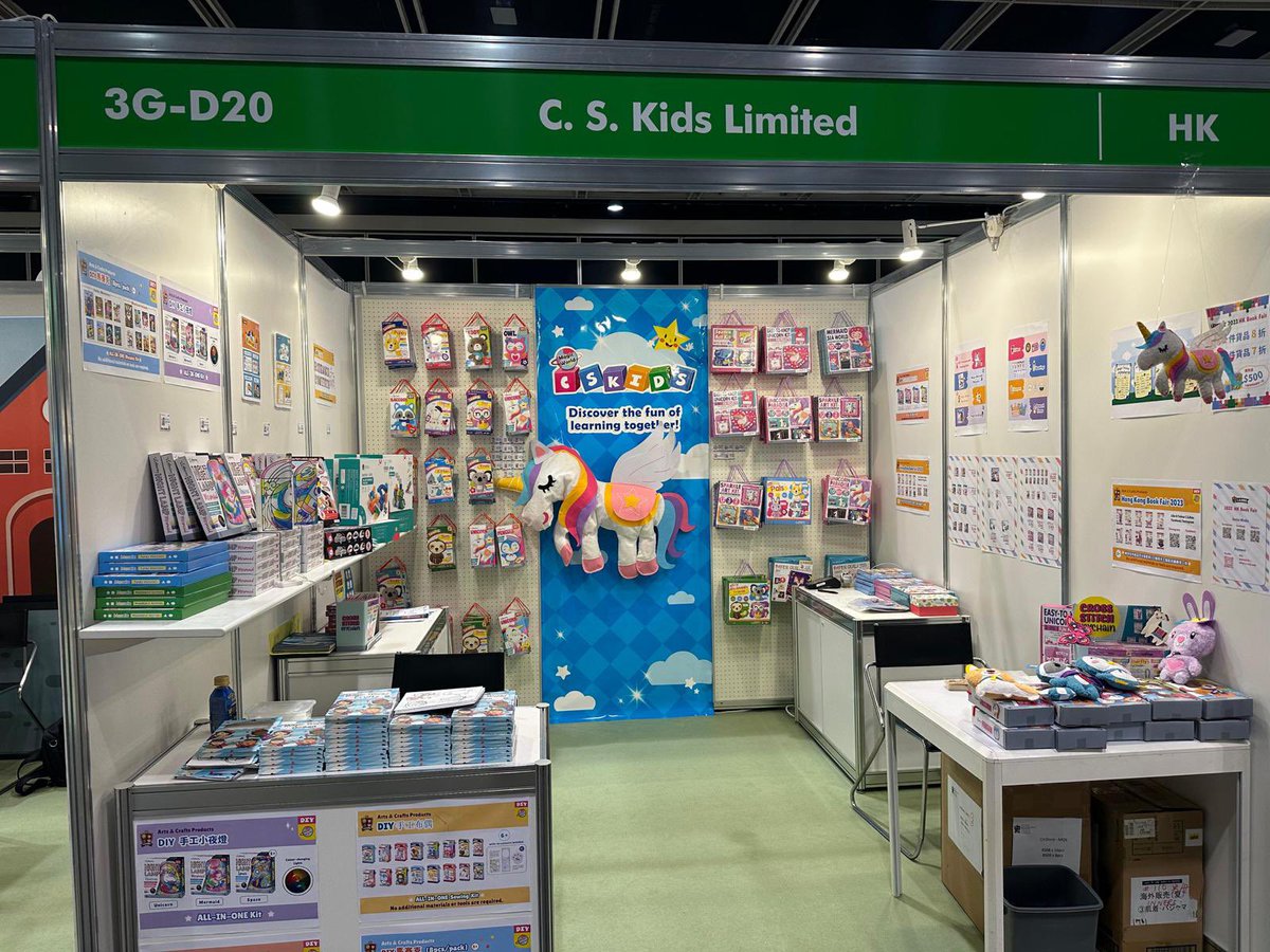 CSKidsLtd's tweet photo. C.S.Kids is excited to see you all at the 2023 Hong Kong Book Fair! An exclusive discount will be offered! Come and visit us at 3G-D20☺️
#hkbookfair #hkbookfair2022 #sewingkits #kidssewing #diytoys #craftideas #giftideas #diytoys #birthdaygift #kidstoys #artsandcrafts #unicorn https://t.co/HpVHuleow2