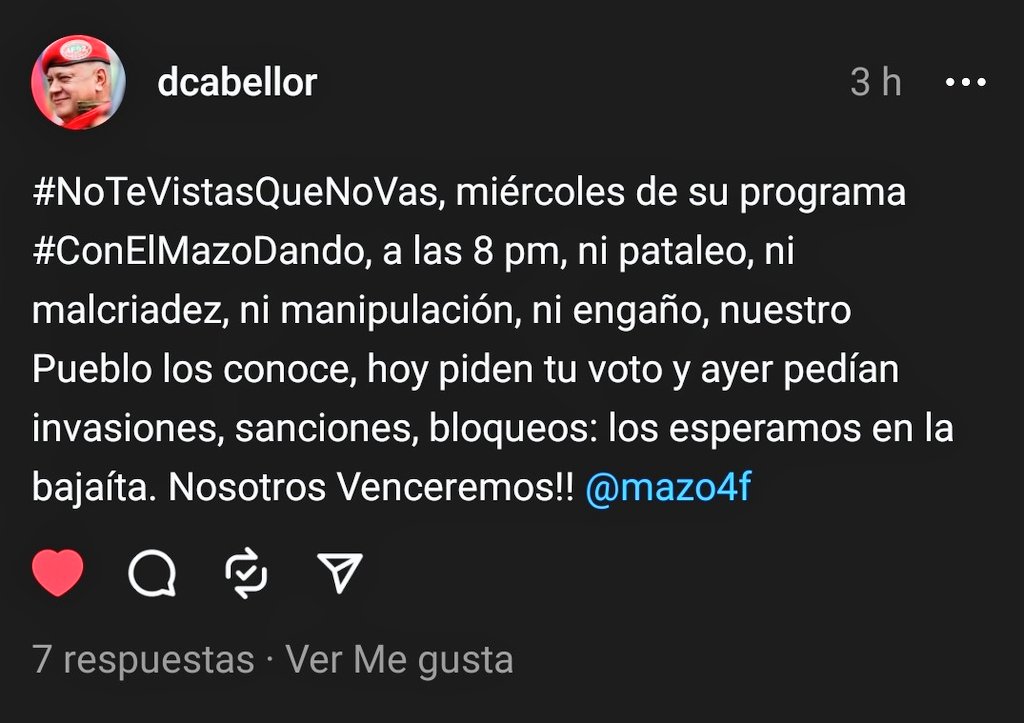 Adivinen quién está invitando mañana para @ConElMazoDando el papá de los helados 😁

@dcabellor
@NicolasMaduro
@pattyarivero87
@MonagasVen
@1412Yolis
@Mercede073
@Tattyc55
@beatriz77748
@ElGranChuo1
@amoreidaniajose
@BouttoNoraima
@soydevenezuela8

#PoesíaCantoALaHumildad