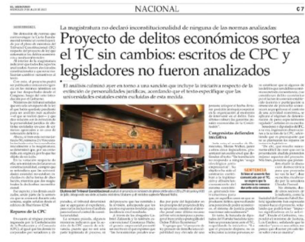 Una buena noticia!!! ahora se debe promulgar la ley de #DelitosEconomicos