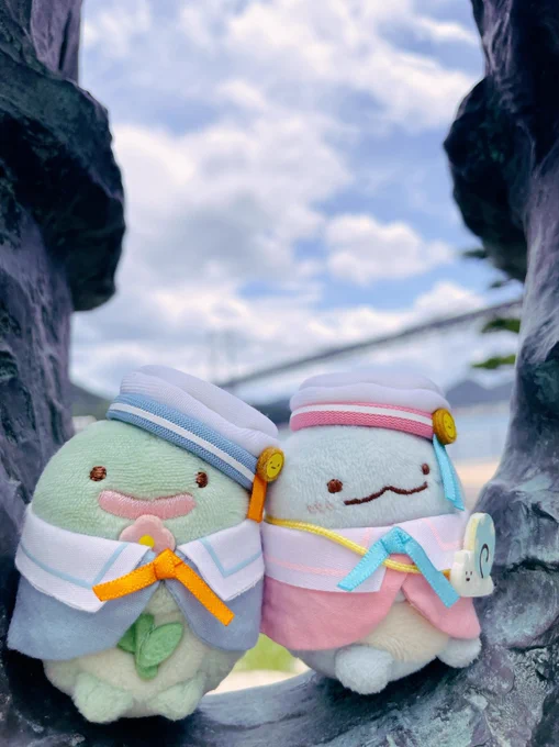 あらあらあら〜そんなところで何してるの〜  #すみっこコラボまち #下関 #下関とかげ旅 #みもすそ川公園
