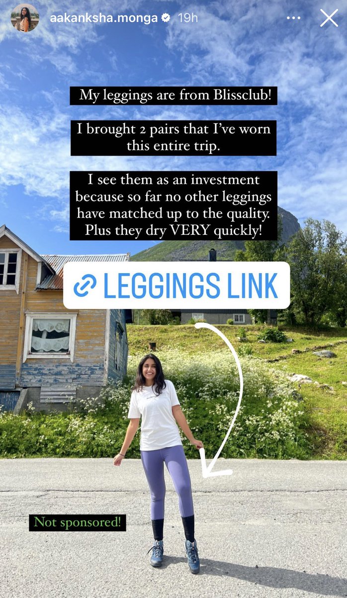 Gold ETF and MFs are investments of the past. Invest in the future, invest in your health - Invest in The Ultimate Leggings by @myblissclub P.S - @ShikhaGupta__ how are my copy writing skills? P.P.S - thanks Aakanksha for the #notsponsored shoutout