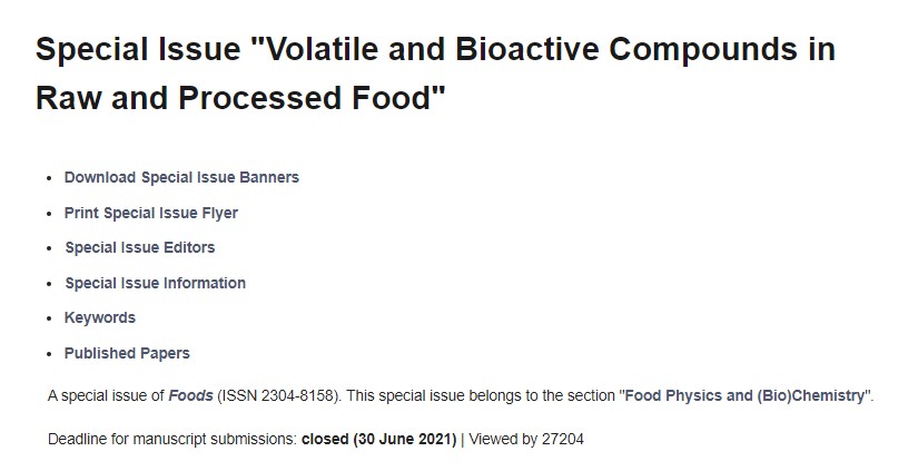 Foods_MDPI's tweet image. #foodsmdpi 🥰🥰Welcome to read two excellent #specialissues
📔Title: Application of #Emulsifiers in Food
👉Link: mdpi.com/journal/foods/…

📖Title: #Volatile and #Bioactive Compounds in Raw and Processed #Food
➡️Link: mdpi.com/journal/foods/…