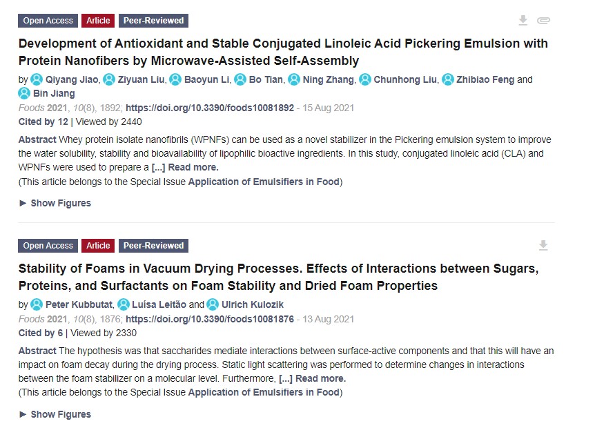 Foods_MDPI's tweet image. #foodsmdpi 🥰🥰Welcome to read two excellent #specialissues
📔Title: Application of #Emulsifiers in Food
👉Link: mdpi.com/journal/foods/…

📖Title: #Volatile and #Bioactive Compounds in Raw and Processed #Food
➡️Link: mdpi.com/journal/foods/…