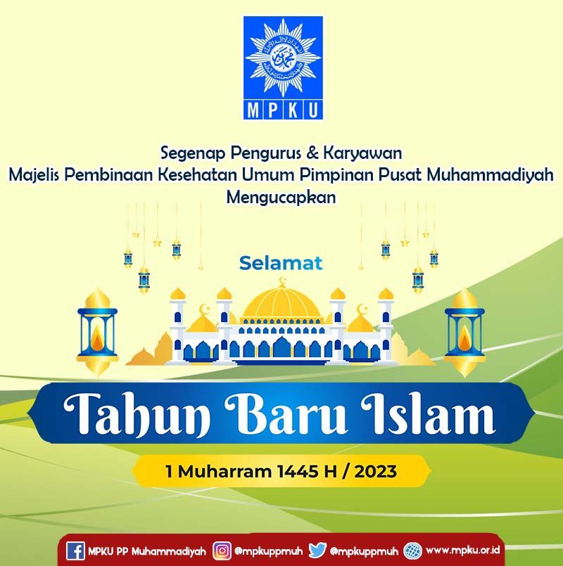 Segenap Pengurus MPKU PP Muhammadiyah mengucapkan 

Selamat Tahun Baru Islam
1 Muharram 1445 H

#muharram #muhammadiyah #mpkuppmuhammadiyah