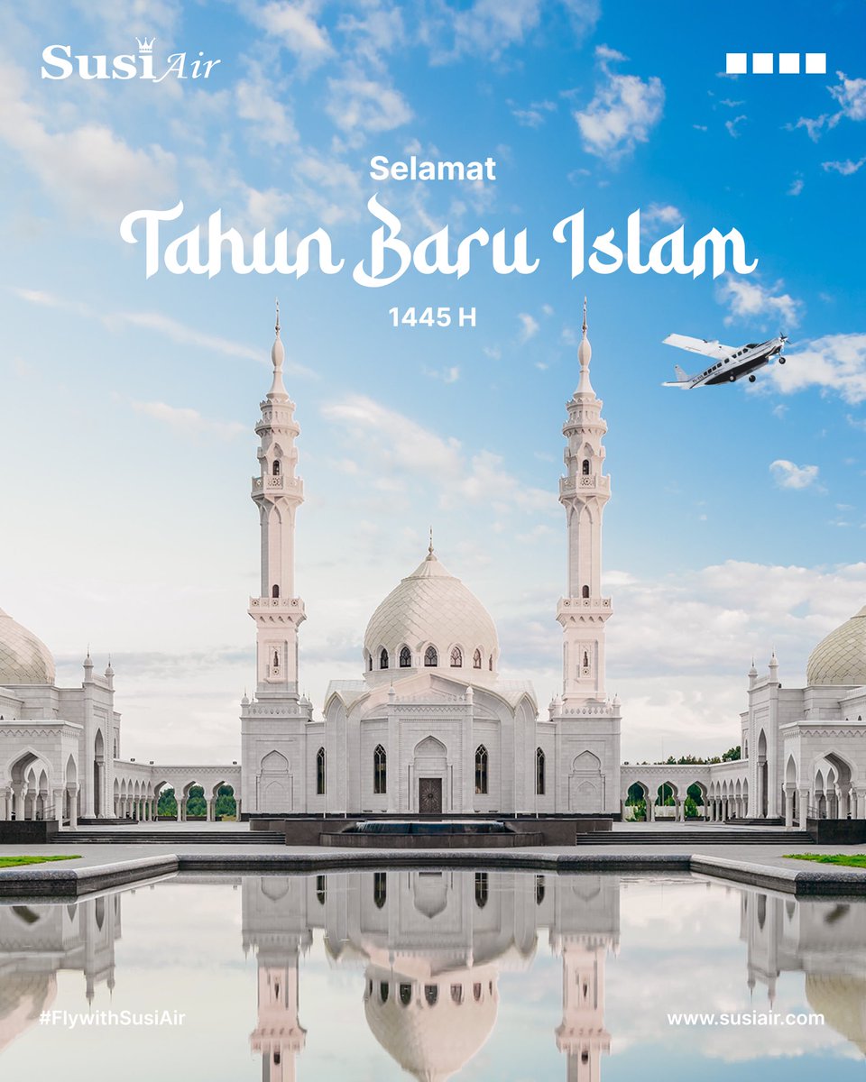 susiair's tweet photo. Segenap keluarga Susi Air mengucapkan selamat tahun baru Hijriah 1445. 

Semoga rahmat Allah senantiasa terlimpahkan kepada seluruh Kawan Susi Air dan keluarga. Selamat merayakan hari yang penuh dengan keberkahan. https://t.co/HYY7EtmBmR