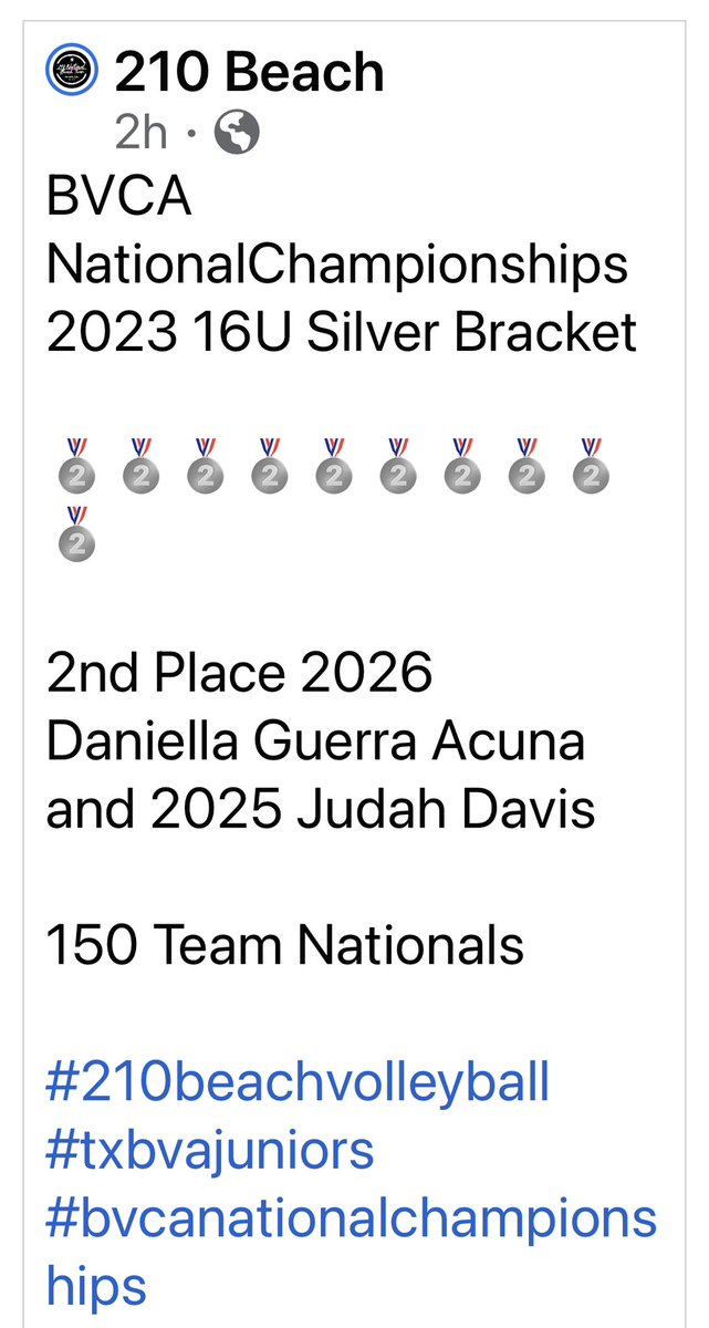 Congratulations <a href="/d_anielllllla/">Daniela</a> !! Nice job, see you next week in the gym!! 😎
#beachvb to #indoorvb 
@geriberger08 <a href="/CBruce_Sr/">C. Bruce</a>