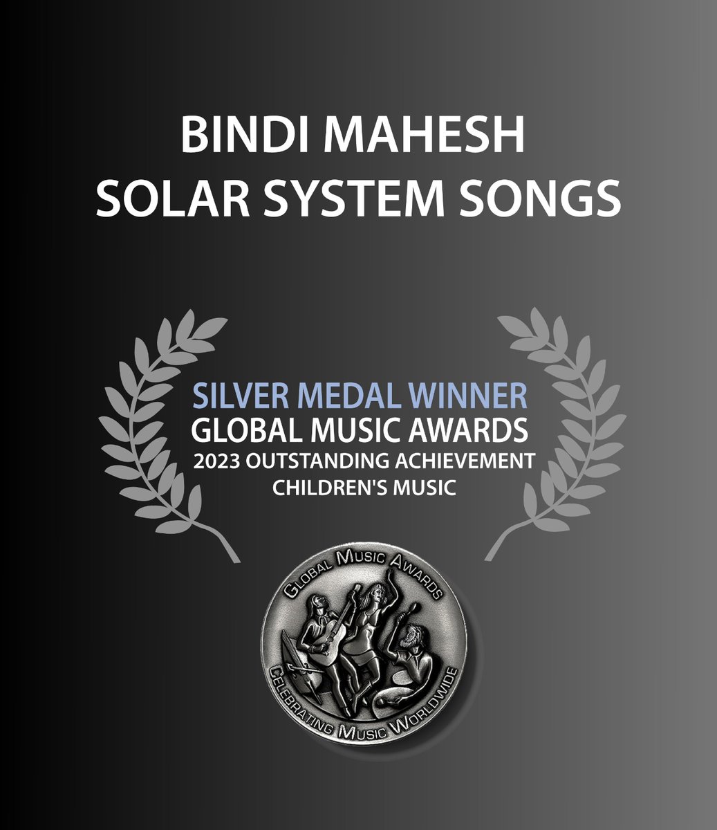 bindisrhymes's tweet photo. Super proud to have won a Silver Medal - Outstanding Achievement at the Global Music Awards 2023 under Children's Music for the Solar System Songs. 

https://t.co/Nk0yl8QWLI

#globalmusicawards #silvermedal #OutstandingAchievement #nurseryrhymes #childrensmusic #rhymes https://t.co/thyo449gJc