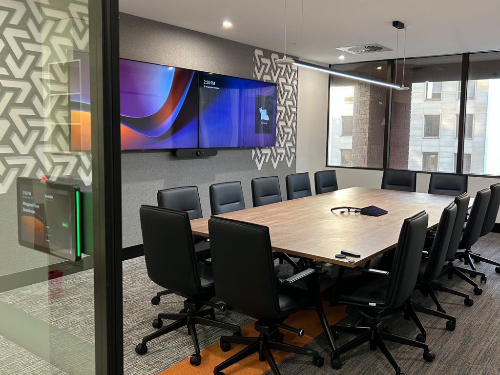 focusavperth's tweet image. We've just wrapped up a large AV makeover for our client Aquirian! Transforming 3 meeting rooms, a large boardroom and training room. 

#AVInstallation #CollaborationSpaces #AudioVisualSolutions #MeetingRooms #Boardroom #TrainingRoom #BYODMode #Aquirian