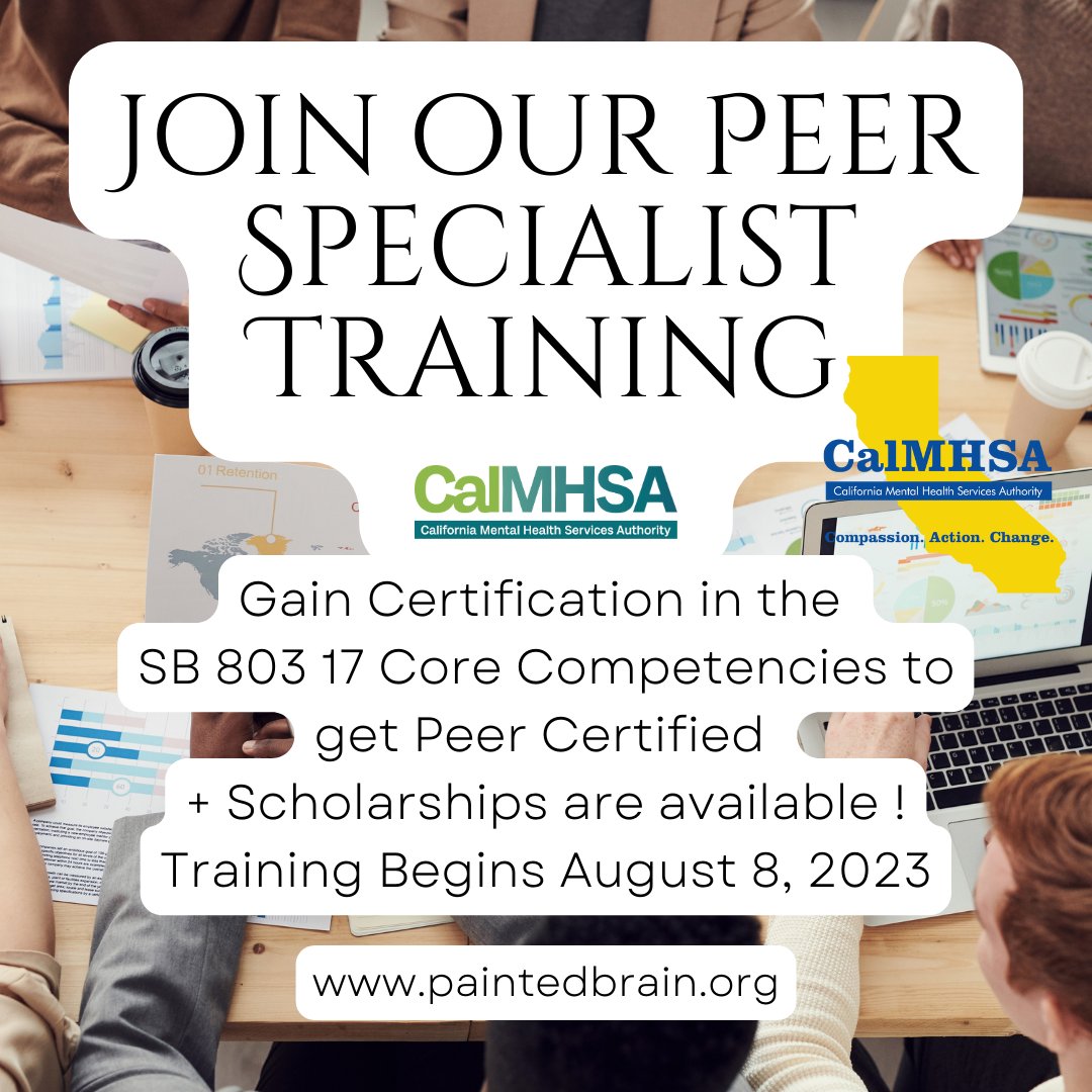 Medi-Cal #PeerSupportSpecialist Certification Training begins soon!
Qualifying individuals can take our training for FREE. Join our waitlist to
start your path to becoming certified. 
Sign up here >> 
bit.ly/peer-support-s…
#CertifiedMediCalPeerSupportSpecialist
