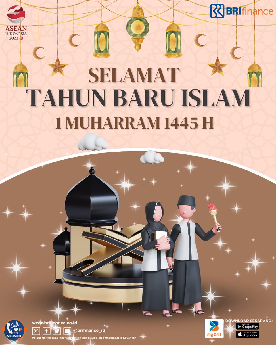 Hi Sobat BRIF…

Seluruh keluarga besar BRI Finance mengucapkan Selamat Tahun Baru Islam 1 Muharram 1445! 

Semoga tahun yang akan datang ini memberikan limpahan berkah untuk hidup yang lebih baik.