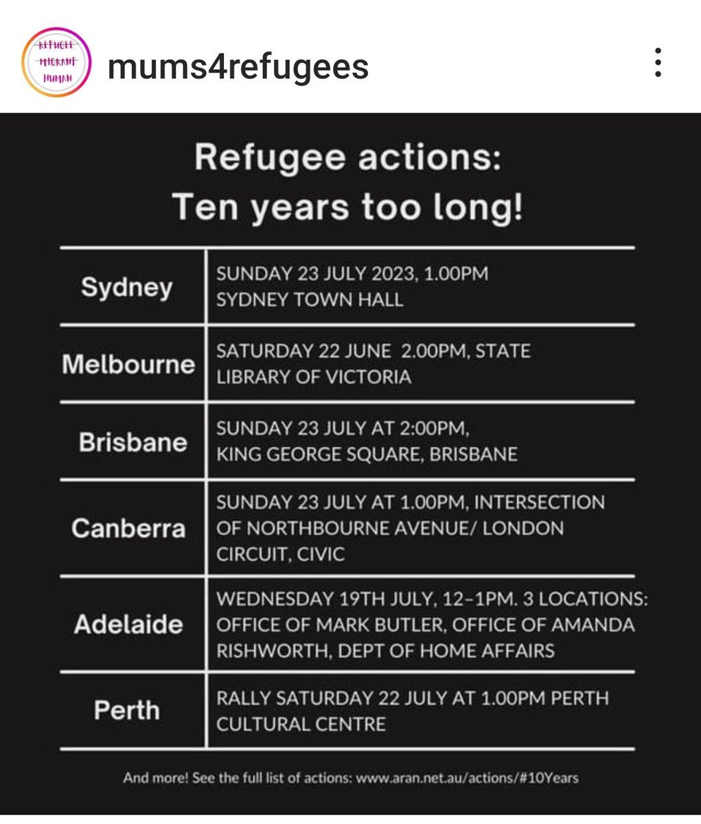 Today marks #10yearstoolong since Kevin Rudd’s declaration left thousands of asylum seekers and refugees in limbo. Please join the rallies this weekend to demand the current ALP government grants permanent protection visas to all. #auspol