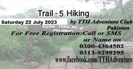 tthadventure's tweet photo. FREE EVENT - Trail 5 Hiking on Saturday , 22 July 2023 by TTH Adventure Club Pakistan
for Free Registration call/sms on
03004364502 or 03139299295
https://t.co/mFQhgahVWv https://t.co/nzGd32pyZV