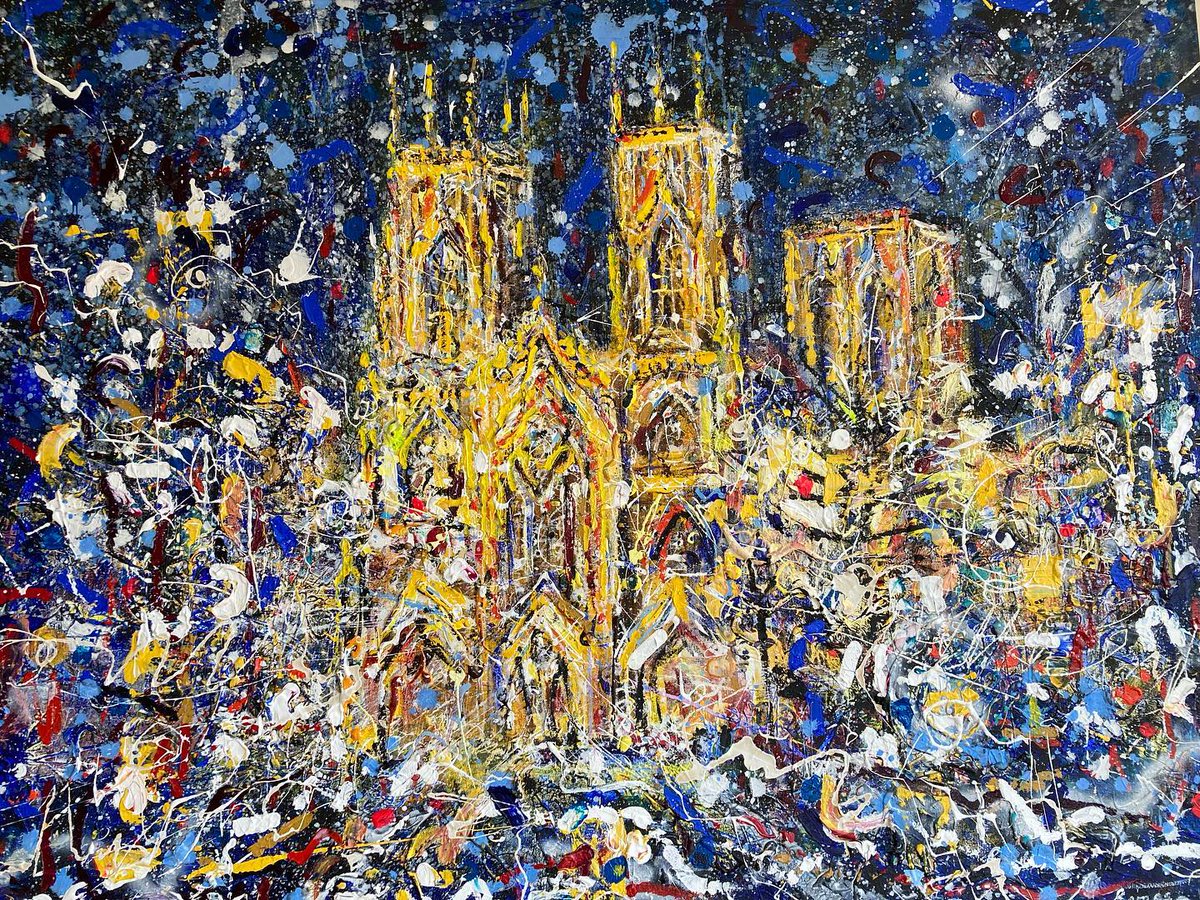 I’ve been looking at this wonderful painting every working day for 7 years…I couldn’t leave it behind so am now the proud owner of a Richard Barnes original!
Thanks to Richard for a generous price and @BoothamOldSchol for a very generous contribution towards it.