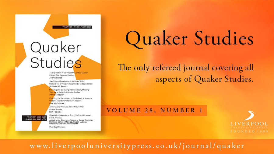 rebeccawynter's tweet image. ICYMI The new free-to-read #QuakerStudies is out with @LivUniPress and @openlibhums! I'll be showcasing the contents, but you can read a brief overview here:  liverpooluniversitypress.co.uk/doi/10.3828/qu…

#Quaker #Quakers #HistReligion #BlackHistory #WW2 #USHist #Funding #ECRChat #Twitterstorians