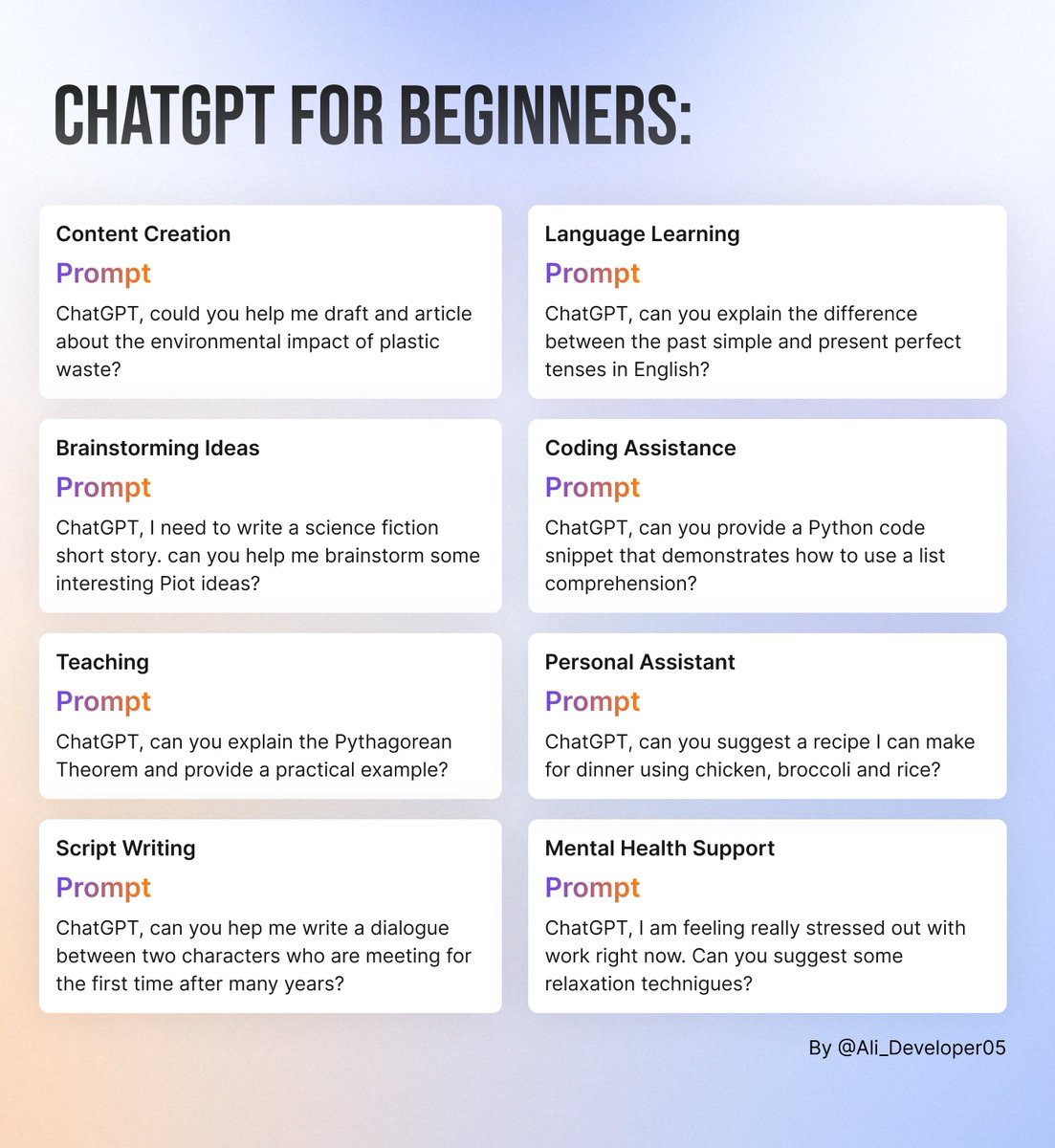 alisamadii_'s tweet photo. Ultimate ChatGPT cheatsheet 🔥 https://t.co/TfSaiadlCA