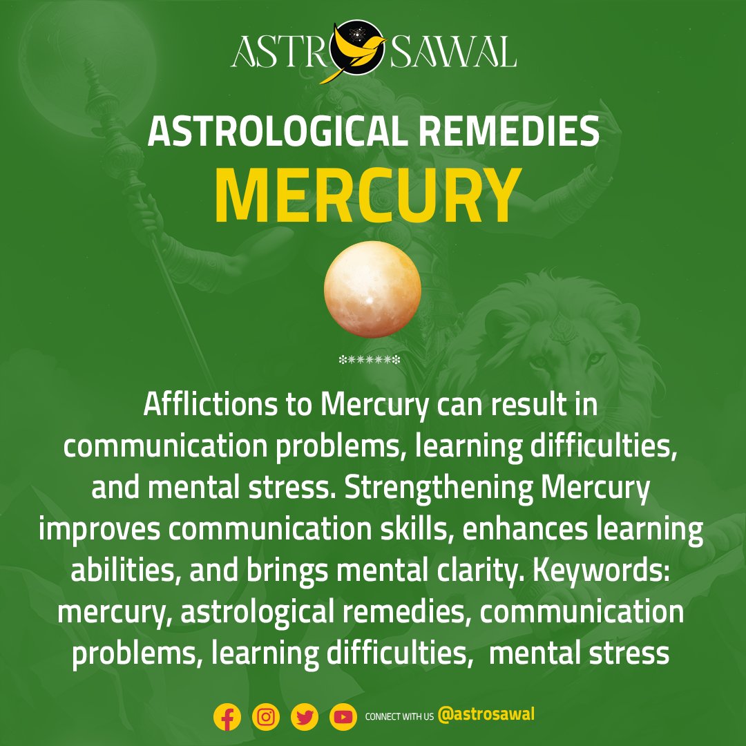 AstroSawal's tweet photo. Capturing the power of planet Mercury with these enchanting remedies. Check out our full video on this topic on https://t.co/ao0is2rwas
#Astrology #MercuryRemedies #StarryWisdom #CelestialEnergy #UnlockingTheUniverse https://t.co/rfMtEbsfe4