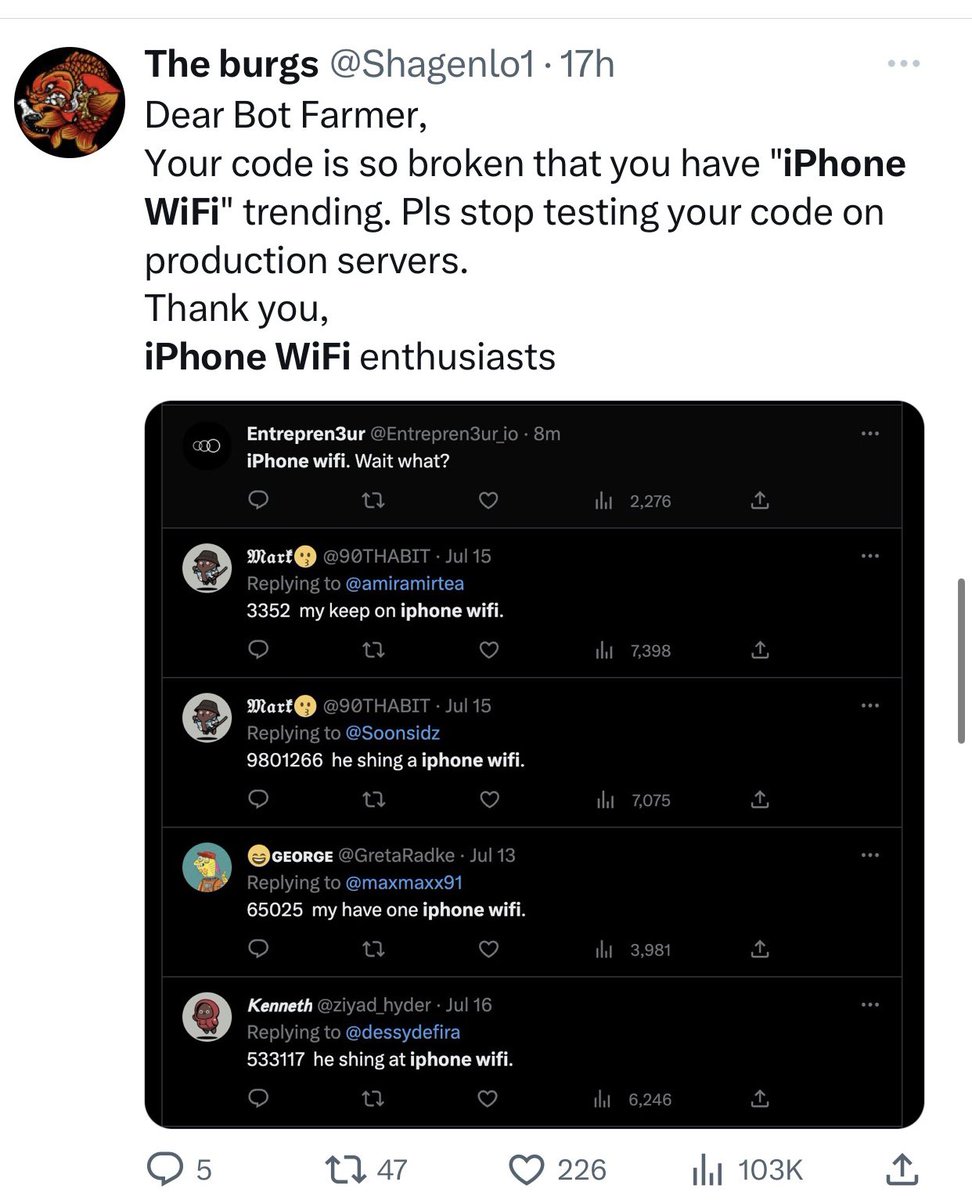 Fityeth's tweet photo. What are these people doing with these codes on iPhones? Why is iPhone Wi-Fi still trending? #iPhoneWiFi https://t.co/bkxjLkPdRZ