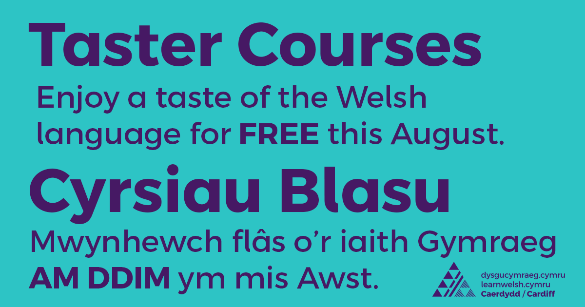 Would you like a taster of the Welsh language? Join us for a FREE two hour session this August 👉bit.ly/3rjxjVe Pasiwch y neges ymlaen os dych chi'n nabod rhywun sydd eisiau dysgu. @CardiffCityFC @cardiffuni @Cardiff_Rugby @cardiffonline @cardiff_castle @cardiffstudents