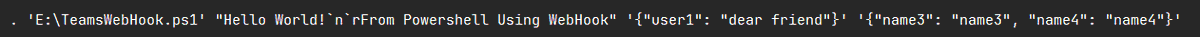 maysatuki's tweet image. やりましたわ～
#WebHook #Powershell #Teams