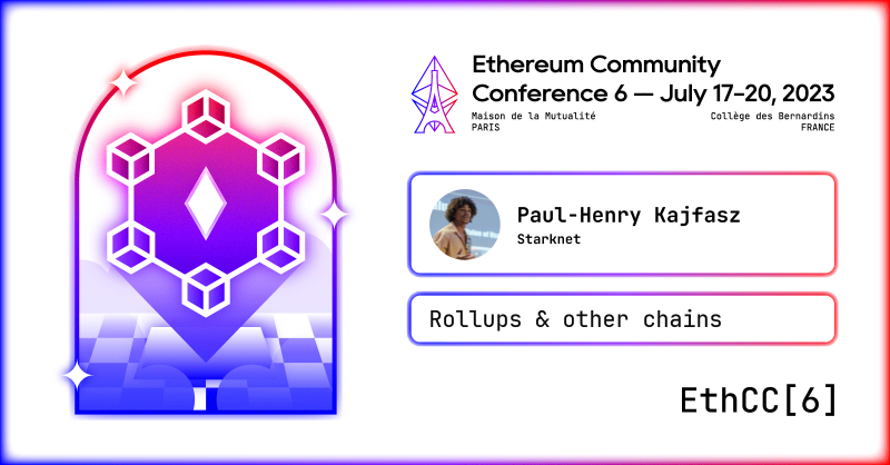 phklive's tweet photo. Come and join me on stage today at EthCC[6] 🔥

I will be at the Louvre stage 14:00h today! 

COME COME COME I will be talking about Beerus the Starknet light client 🚀

But that's not why you will come, you will come because we are best friends forever 👉👈🥹

See you there! 😉 https://t.co/I8CgF5s7vI