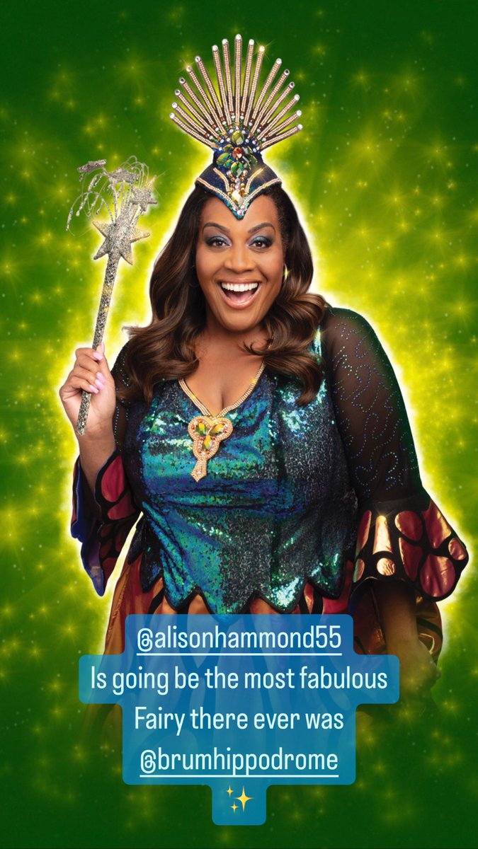Adam Starr (@adamstarr) on Twitter photo Oh <a href="/AlisonHammond/">Alison Hammond</a> you are gonna be the most fabulous fairy in all the land !!
The <a href="/brumhippodrome/">Birmingham Hippodrome</a> audiences aren’t ready bab!!! Oh <a href="/AlisonHammond/">Alison Hammond</a> you are gonna be the most fabulous fairy in all the land !!
The <a href="/brumhippodrome/">Birmingham Hippodrome</a> audiences aren’t ready bab!!!