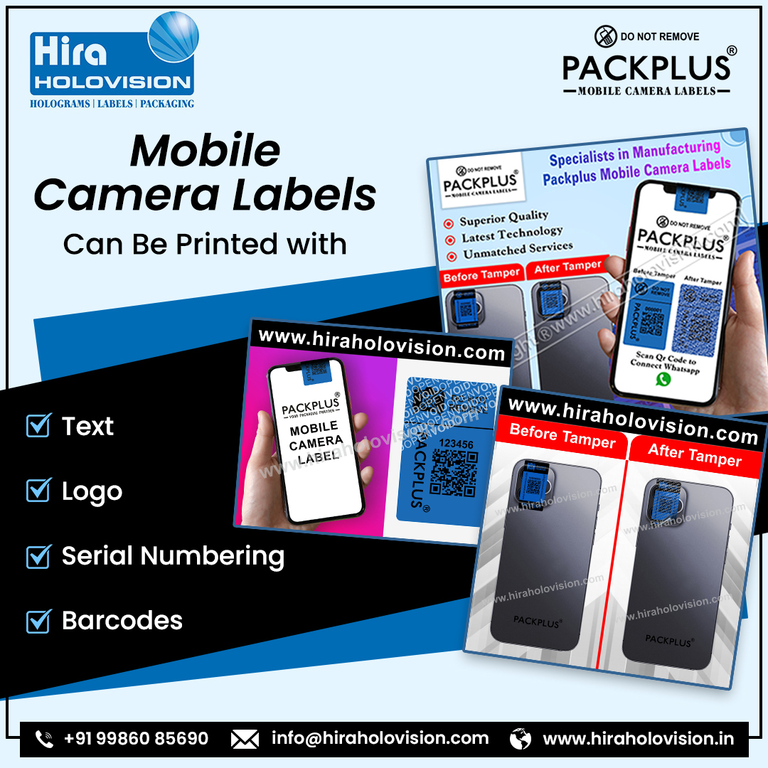 HHolovision's tweet image. Boost Your #MobileCameraBranding with #Packplus #MobileCameraLabels: Add text, logo, serial numbering, and barcodes to your mobile camera for enhanced identification and branding.

visit- hiraholovision.in/products/packp…

#hiraholovision #mobilecameralabel