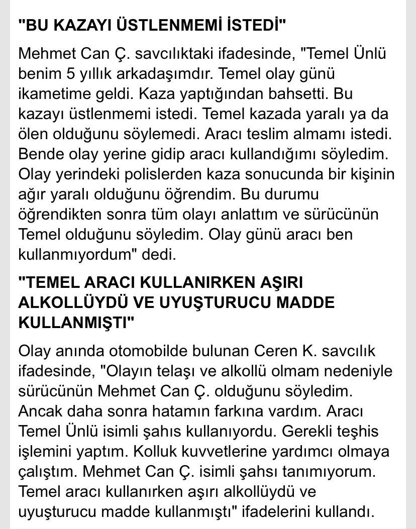 "Bu kazayı üstlenmemi istedi"
Kaza değil cinayet!!!!
#bisikletimecarparsanölürüm