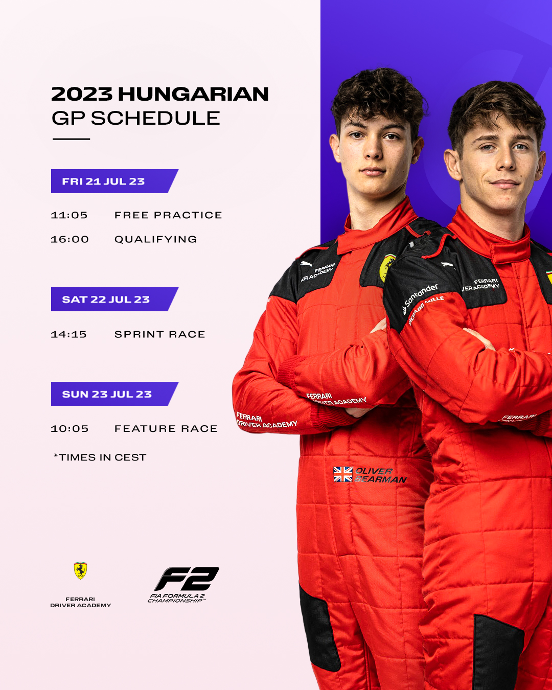 Ferrari Driver Academy On Twitter HungarianGP Schedule Has Dropped ferrari-driver-academy-on-twitter-hungariangp-schedule-has-dropped