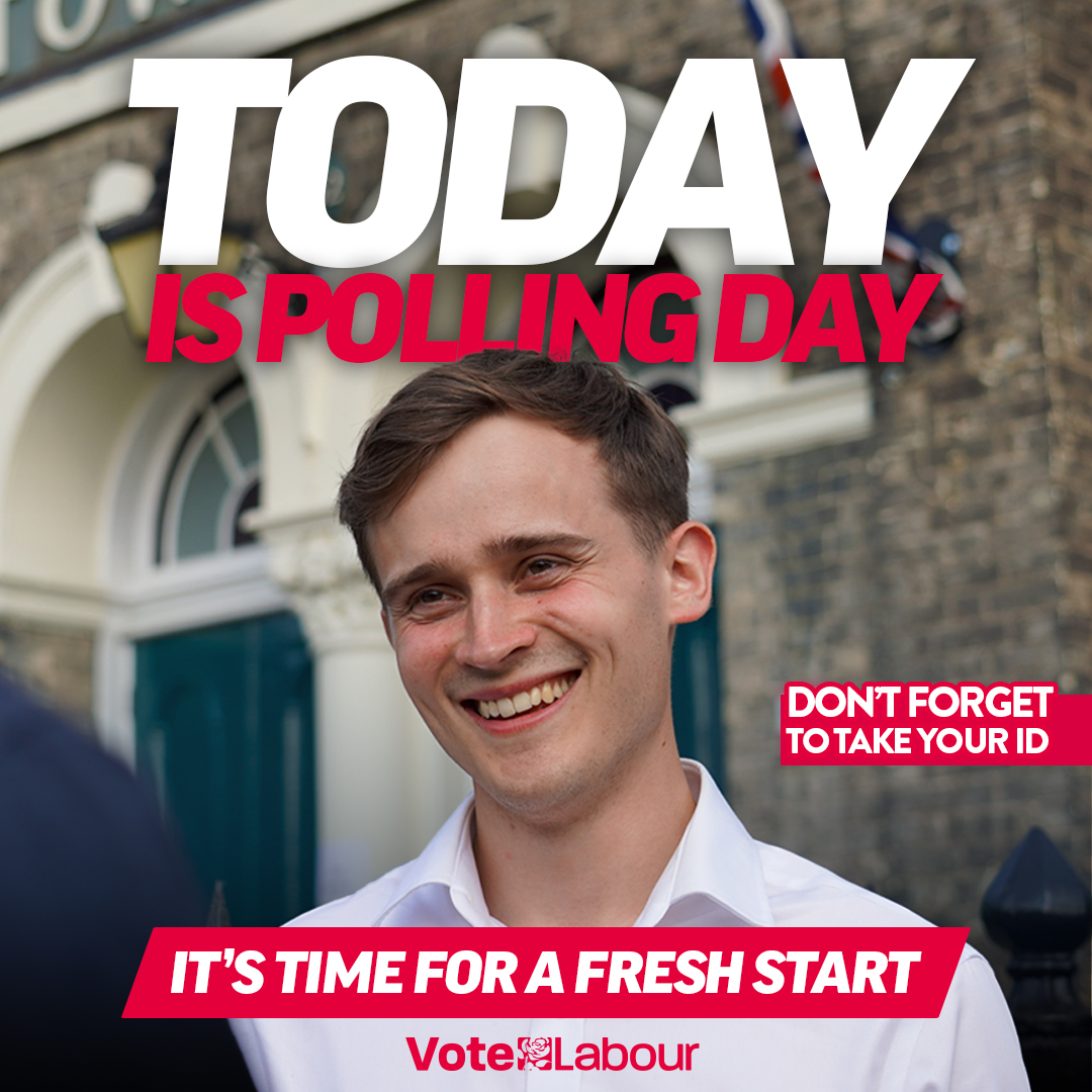 Polls are open! Today is your chance to send the Government a message and deliver a fresh start for Selby and Ainsty.

Don't forget to take your ID and vote Labour.

Find your polling station here: iwillvote.org.uk
