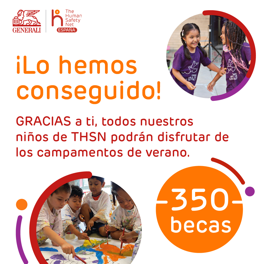 ThsnEs's tweet photo. ¡Objetivo cumplido! Nuestra campaña 1 niño = 1 beca fue un ÉXITO TOTAL. Gracias a la solidaridad de miles de personas, los niños en riesgo de exclusión de #THSN están disfrutando del verano en sus campamentos urbanos. ¡Gracias a todos! https://t.co/AhqIC6MoOf https://t.co/KrvofDPcxF