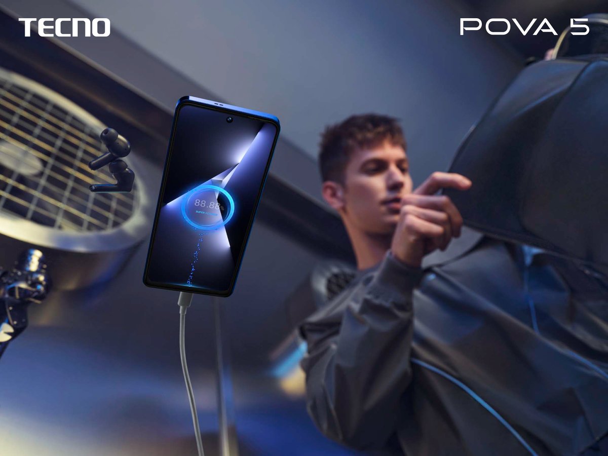 tecnomobile's tweet image. Increase charging speed with #45W Smart Charge from #POVA5. You'll save a lot of time and live a more convenient life every time you charge the phone. 

#LightUpYourPower
