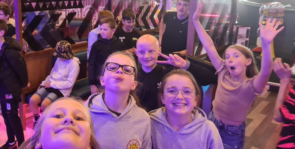claypoolschool's tweet photo. End of year treats? How about a bit of bowling @HollywoodBowl Middlebrook...
It's safe to say, Year 6C are enjoying it. https://t.co/HO4zOHoj9q